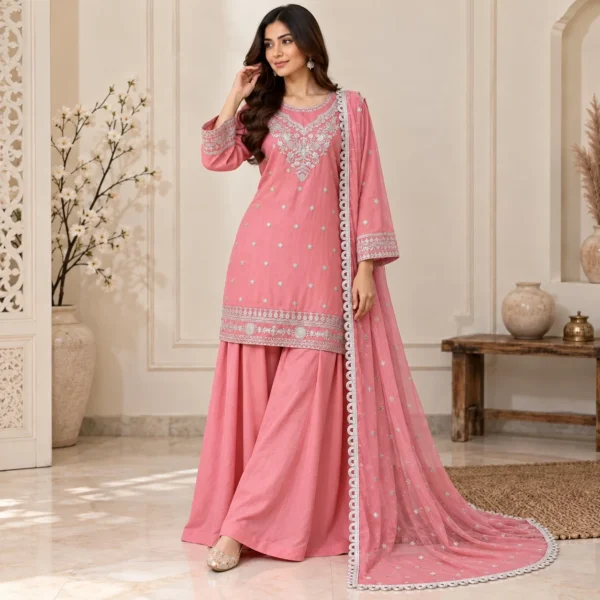 Pink Wholesale Chiffon Suit USA Pink Wholesale Chiffon Suit USA
