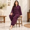 Plum Dhanak Pakistani Suit USA (2) Plum Dhanak Pakistani Suit USA