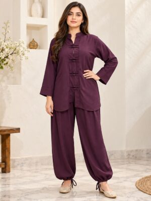 Plum Dhanak Pakistani Suit USA Plum Dhanak Pakistani Suit USA