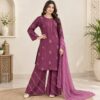 Plum Pakisstani Dhanak Suit Plum Pakisstani Dhanak Suit