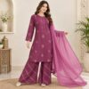 Plum Pakistani Dhanak Suit (2) Plum Pakisstani Dhanak Suit