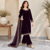 Plum Stitched Embroidered-Velvet Suit USA Plum Stitched Embroidered-Velvet Suit USA