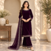 Plum Stitched Embroidered-Velvet Suit USA Plum Stitched Embroidered-Velvet Suit USA