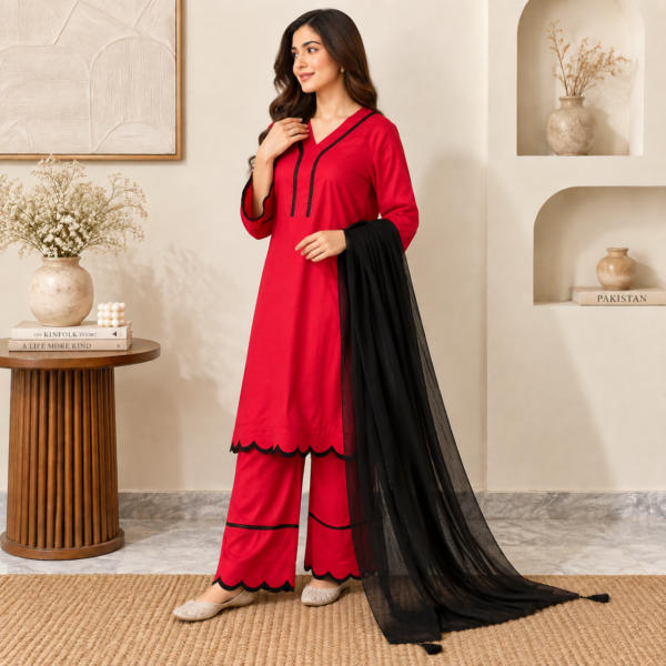 Red dhanak suit pakistani usa wholesale (2) Red dhanak suit pakistani usa wholesale