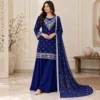 Royal Blue Pakistani Chiffon Suit USA Royal Blue Pakistani Chiffon Suit USA