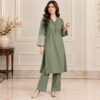 Saga Green Dhanak Pakistani Suit USA Saga Green Dhanak Pakistani Suit USA