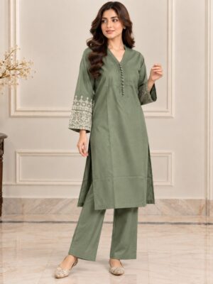 Saga Green Dhanak Pakistani Suit USA Saga Green Dhanak Pakistani Suit USA