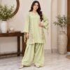 Saga Green Dhanak Pakistani Suit USA Saga Green Dhanak Pakistani Suit USA