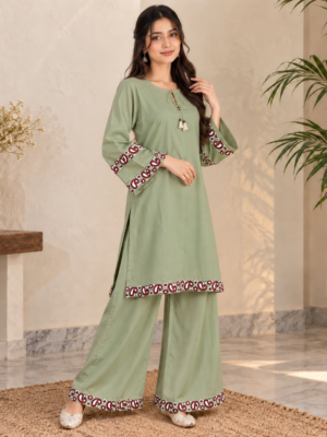 Saga Green wholesale pakistani dhanak suit Saga Green wholesale pakistani dhanak suit