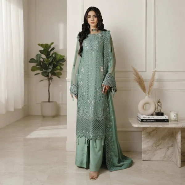 Royal Purple Pakistani chiffon Suit USA Royal Purple Pakistani chiffon Suit USA
