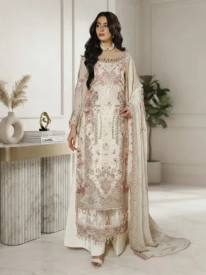White-Pakistani chiffon suit usa White-Pakistani chiffon suit usa