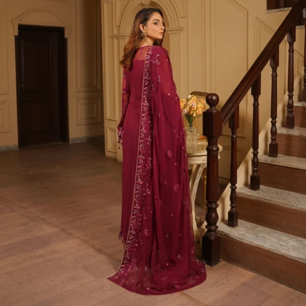 Wine Red Wholesale Chiffon Suit USA Wine Red Wholesale Chiffon Suit USA
