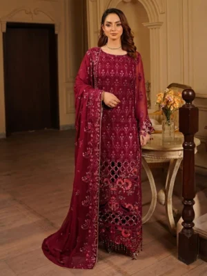 Wine Red Wholesale Chiffon Suit USA Wine Red Wholesale Chiffon Suit USA
